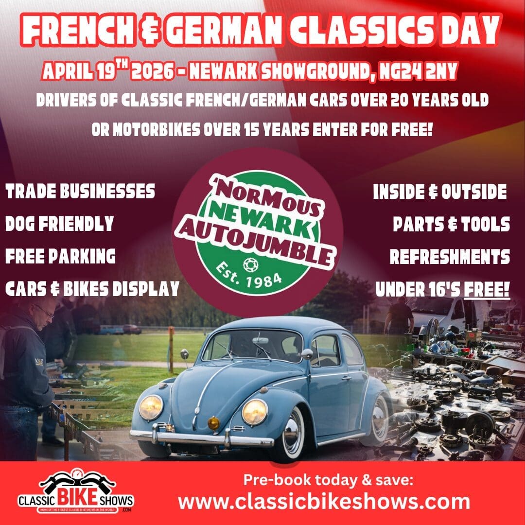 French & German Classics Day rides into ‘Normous Newark Autojumble this April
